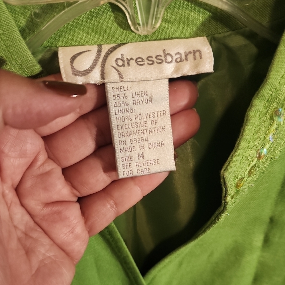 Dressbarn Vibrant Green Jacket - Picture 3 of 8